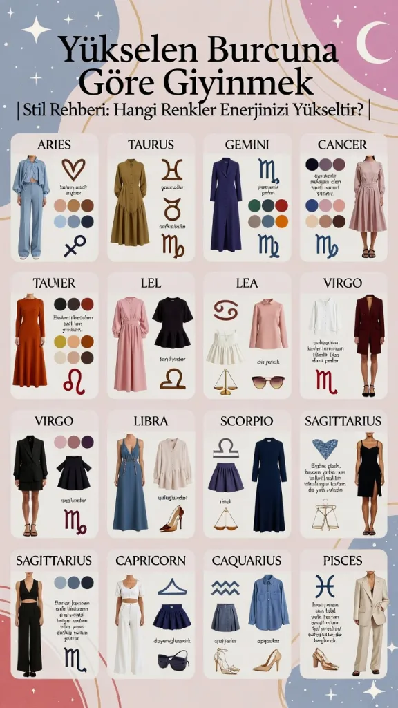 Yükselen Burcuna Göre Giyinmek | Stil Rehberi: Hangi Renkler Enerjinizi Yükseltir?
