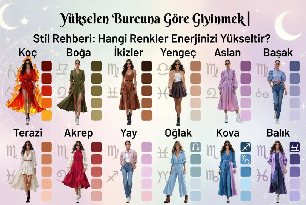 Yükselen Burcuna Göre Giyinmek | Stil Rehberi: Hangi Renkler Enerjinizi Yükseltir?