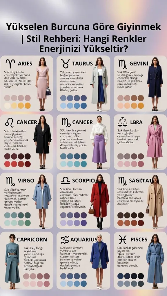 Yükselen Burcuna Göre Giyinmek | Stil Rehberi: Hangi Renkler Enerjinizi Yükseltir?
