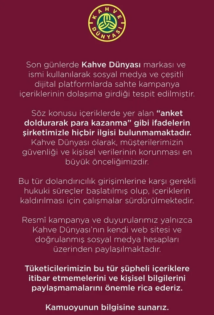 Kahve Dünyası Anneler Günü 50000 TL kampanyası -Kahve Dünyası Anneler Günü kampanyası doğru mu?